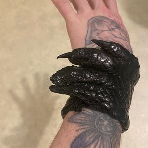 Crocodile skin claw bracelet